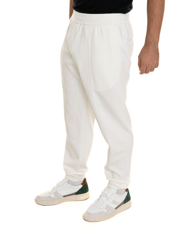 Pantalone in felpa Bianco Emporio Armani Uomo