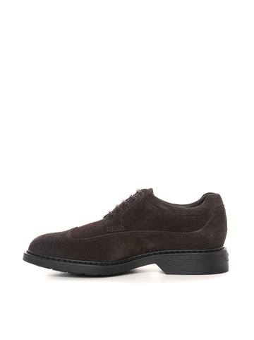 Hogan Men's Brown Lace-Up Derby Shoes