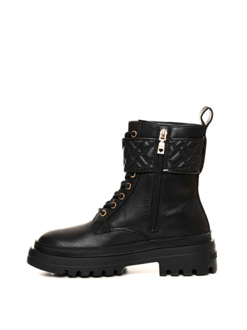 Love Moschino Women's Black Leather Low Ankle Boot