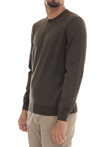 Pullover girocollo  BOTTO-L Verde BOSS Uomo