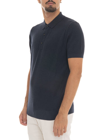 Polo manica corta  H-IANNOTTI Blu BOSS Uomo