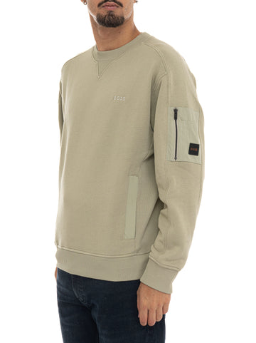 BOSS Men's WE-MIXED Green Sweatshirt