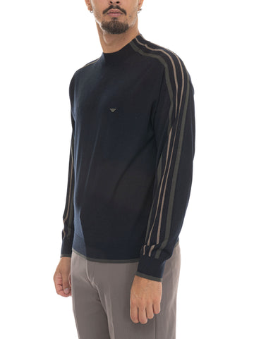 Maglia girocollo Blu Emporio Armani Uomo