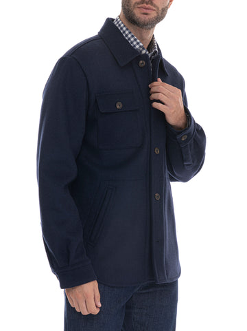 Overshirt Blu Fay Uomo