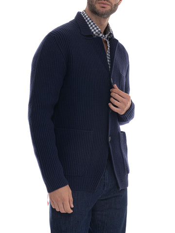 Cardigan bottoni Blu Fay Uomo