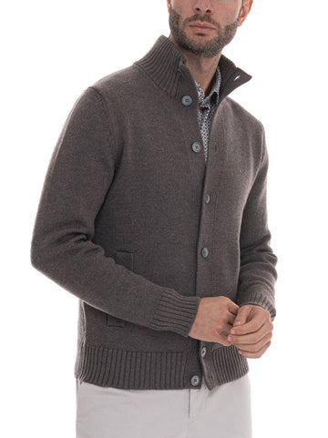 Cardigan Marroncino Gran Sasso Uomo