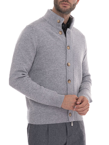 Cardigan bottoni Grigio chiaro Gran Sasso Uomo