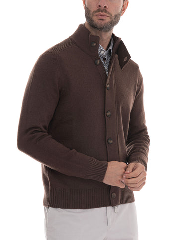 Cardigan Marrone Gran Sasso Uomo