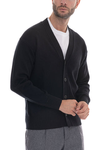 Cardigan Nero Gran Sasso Uomo