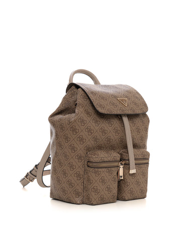 Guess Women's Manhattan 2-Flap Backpack Brown