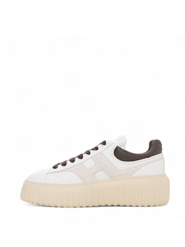 Sneakers con lacci H-stripes Bianco-bordeau Hogan Donna