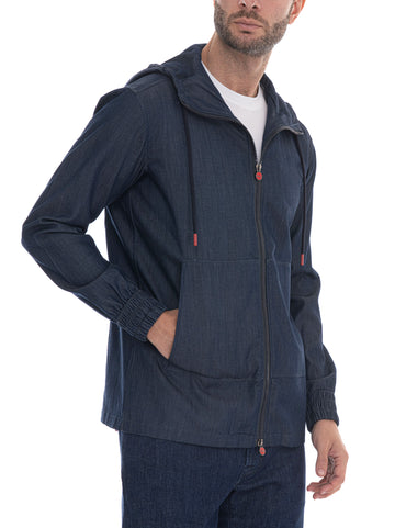 Felpa Denim scuro Kiton Uomo