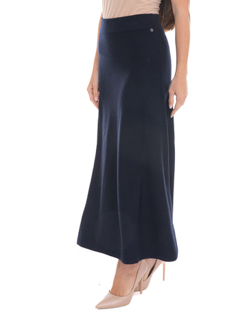 Pennyblack Women's Veto Blue Flared Long Skirt