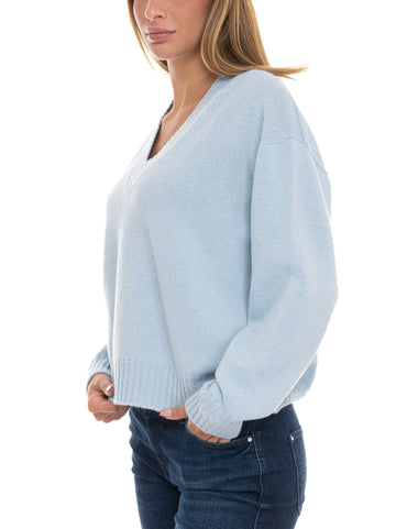 Vanisé Women's Sky Blue Sweater