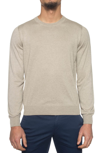 Natural Canali Man crew neck sweater