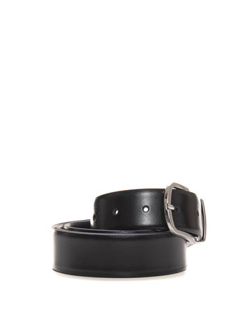 Cintura con fibbia piatta  OWEN-B Nero BOSS Uomo