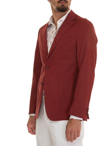 Deconstructed unlined jacket P-HANRY-WG Red BOSS Man