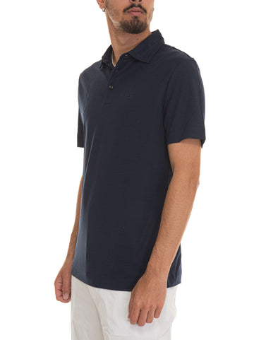 Press55 short sleeve polo shirt Blue BOSS Man