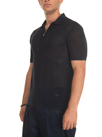 Short sleeve polo shirt Blue Emporio Armani Man