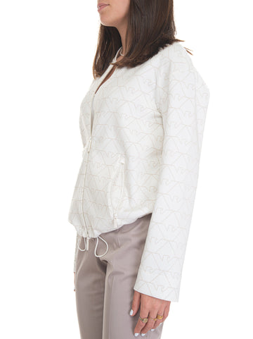 Emporio Armani Women's White Zip Sweatshirt