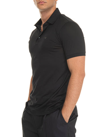 Emporio Armani Men's Black Jersey Polo