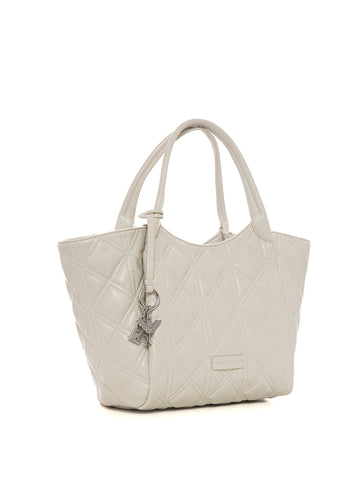 Borsa modello shopper grande Avorio Emporio Armani Donna