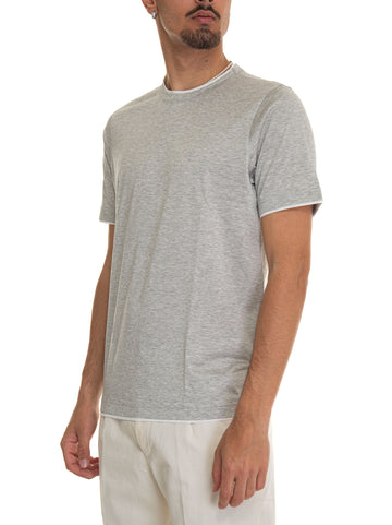 T-shirt girocollo mezza manica Grigio chiaro Gran Sasso Uomo