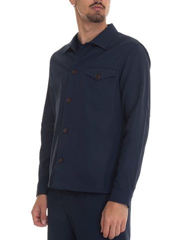 Overshirt BLUSA-BATAVIA Blu Hindustrie Uomo