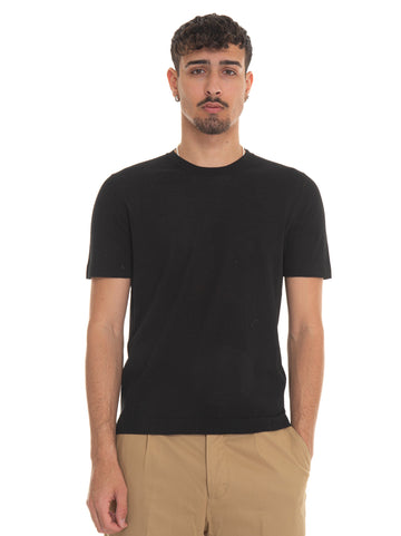 T-shirt in maglina T-SHIRT-CREPE Nero Hindustrie Uomo