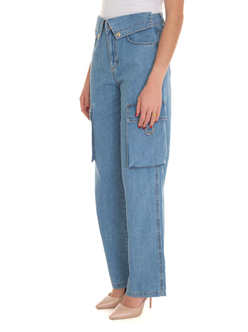 Light denim cargo trousers Liu Jo Woman