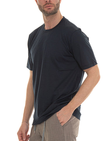 JAMES crew neck t-shirt Blue Marco Pescarolo Man