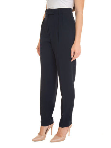 Soft cady trousers Era Blue Max Mara Studio Woman