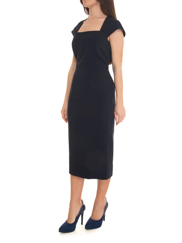 Abito tubino in cady stretch Umbro Blu Max Mara Studio Donna