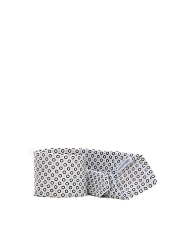 Cravatta in seta Bianco-blu Napoleone Barba Uomo