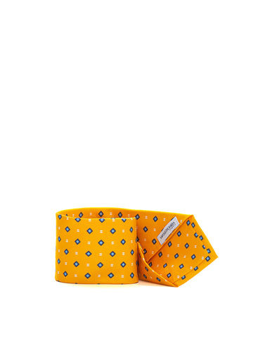Cravatta in seta Giallo Napoleone Barba Uomo