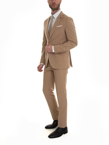 Beige 2 button men's suit Paoloni Uomo