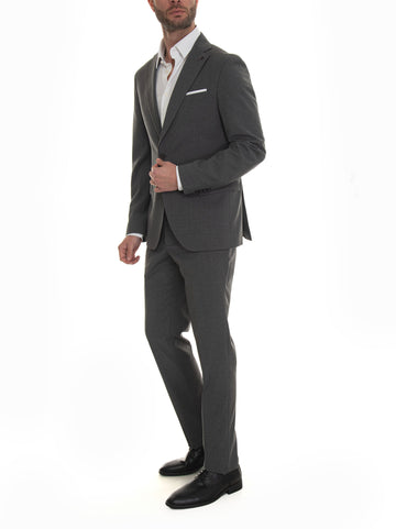2 button men's suit Gray Paoloni Uomo