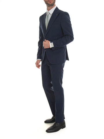 2 button men's suit Blue Paoloni Uomo