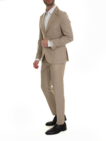 Beige deconstructed unlined jacket Paoloni Man