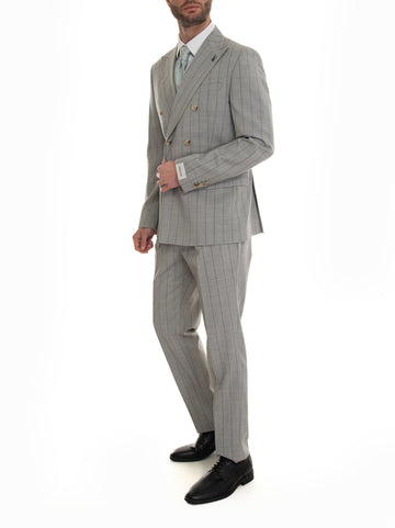 Light gray 2 button men's suit Paoloni Uomo