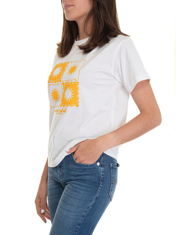T-shirt mezza manica Campos Bianco-arancio Pennyblack Donna