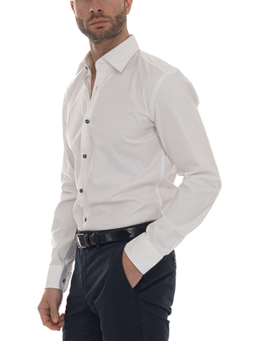 Classic Men's Shirt H-HANK-KENT White BOSS Men