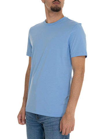 T-shirt girocollo mezza manica THOMPSON01 Celeste BOSS Uomo