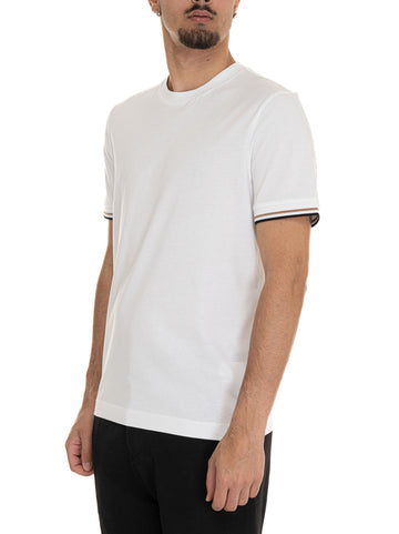 T-shirt girocollo mezza manica THOMPSON04 Bianco BOSS Uomo