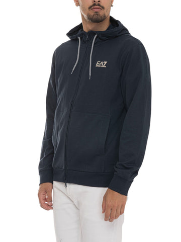 Felpa con cappuccio Blu EA7 Uomo