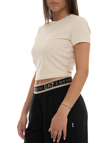 T-shirt Latte EA7 Donna