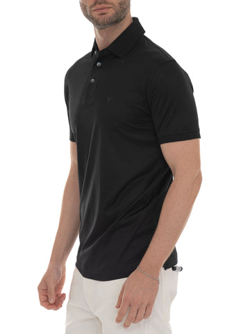 Short sleeve polo shirt Black Emporio Armani Man
