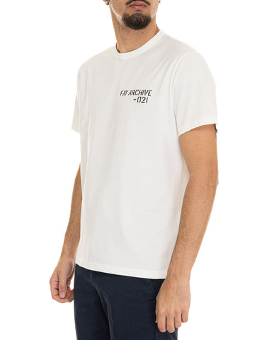 Half-sleeved crew-neck T-shirt White Fay Man