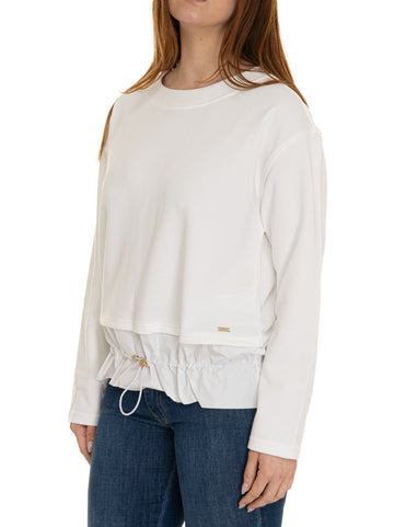 Fay Women's White Crewneck Sweatshirt