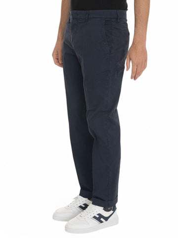 Chino model trousers Blue Fay Man